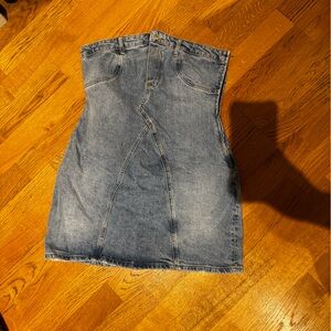 Zara Women's Light Blue Denim Dress